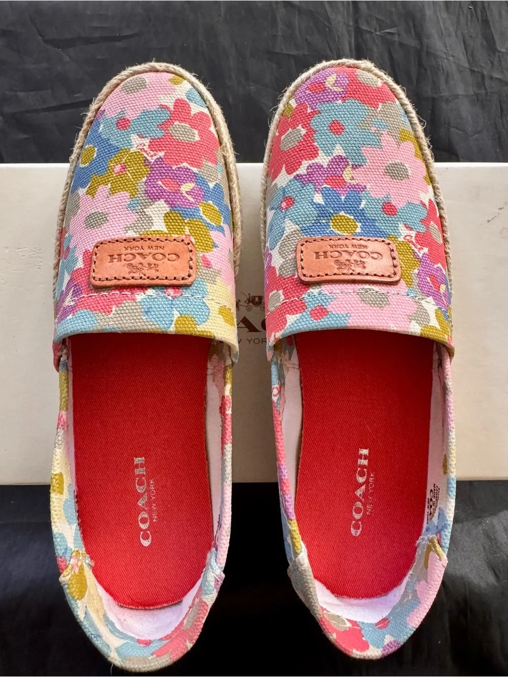 COACH Floral Canvas Espadrilles in Pink Multi